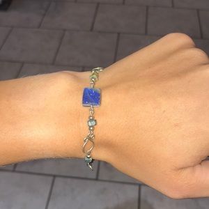 Handmade blue stone bracelet